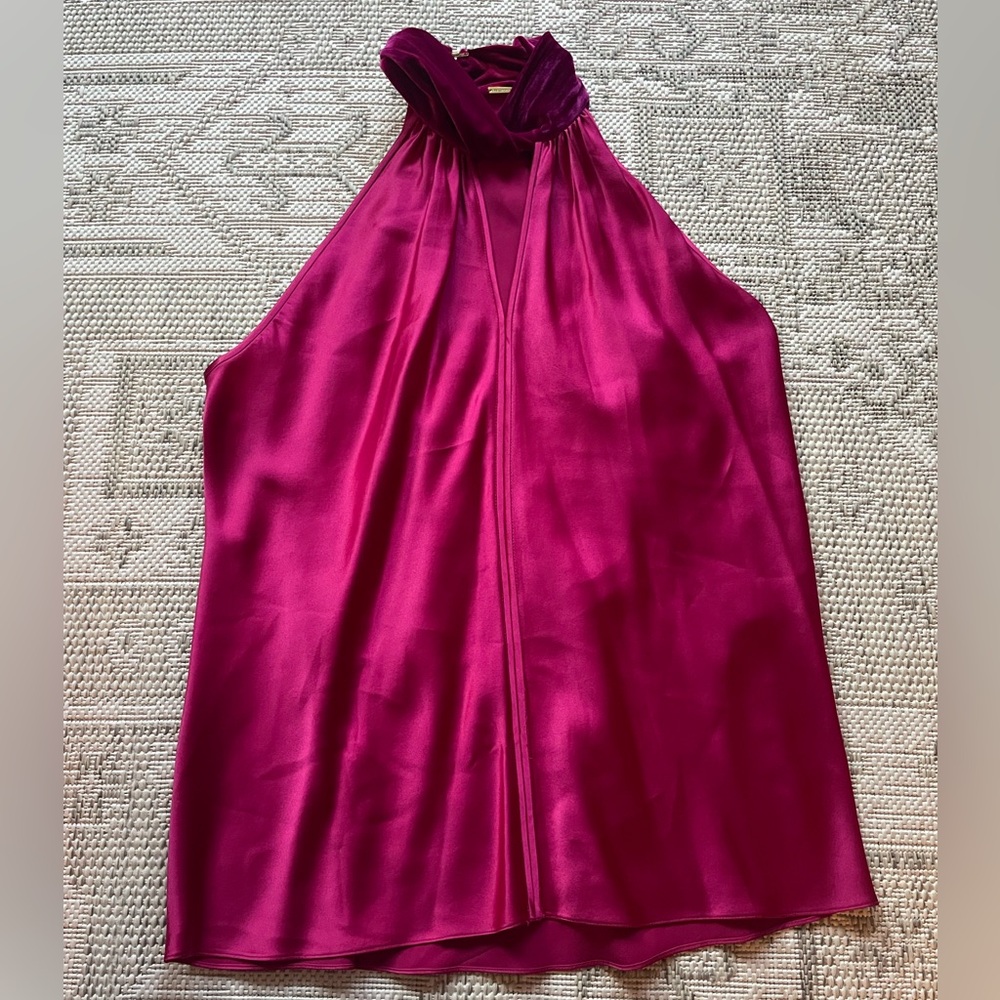 Elie Tahari Fuchsia Velvet Dress